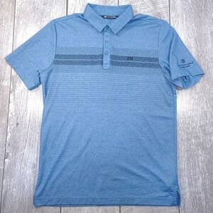 Travis Mathew Polo Shirt Mens Medium Blue Vidanta Golf Riviera Maya Pima Blend